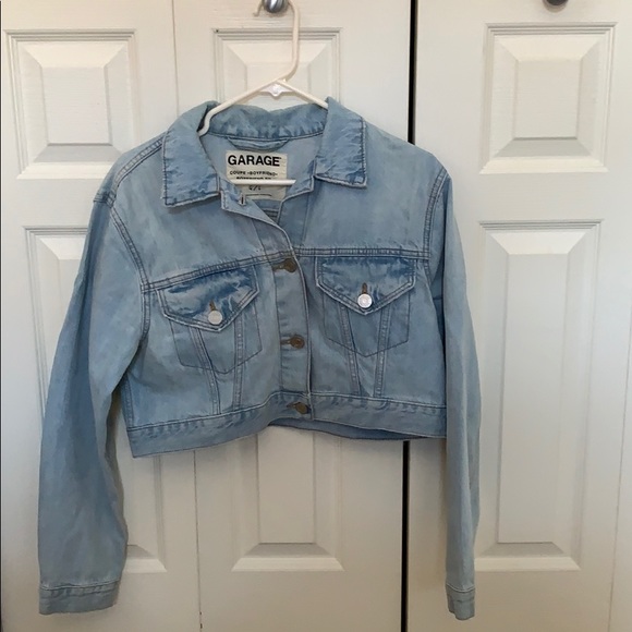 Garage Cropped Boyfriend Fit Jean Jacket - Picture 2 of 3